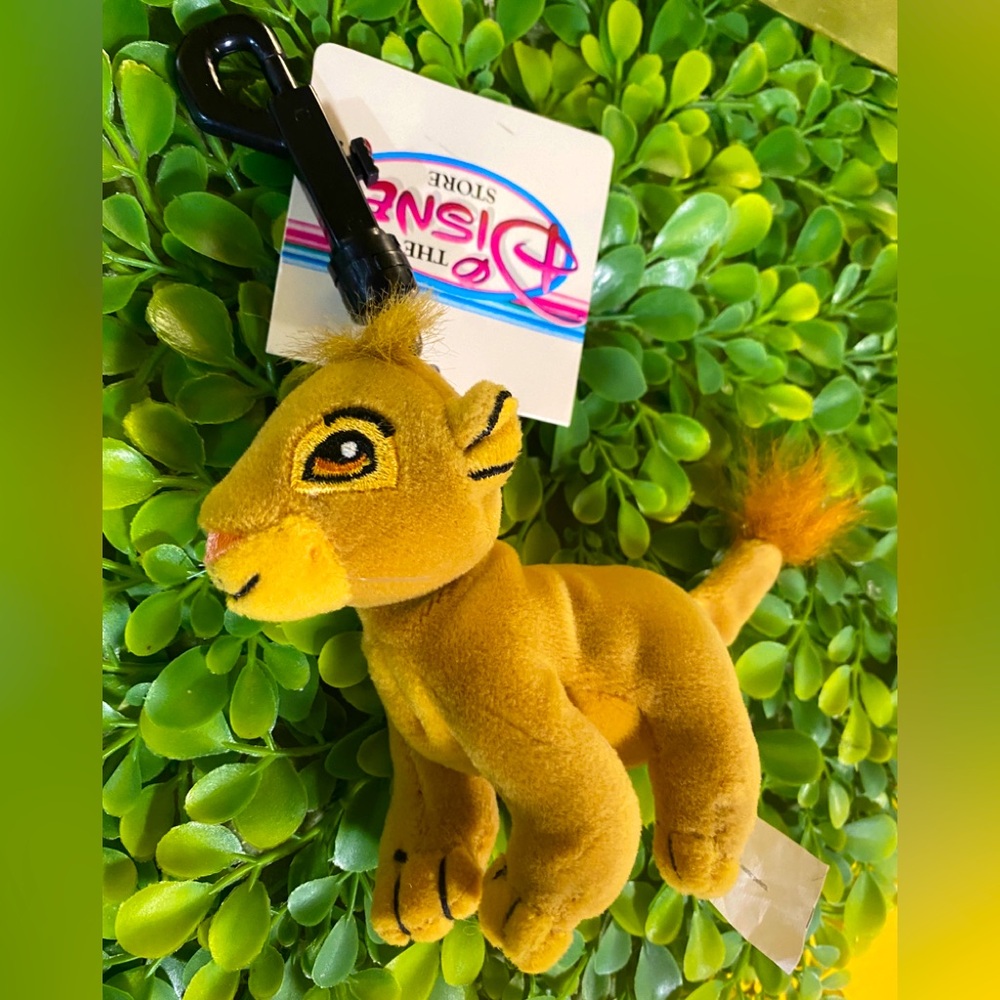 DISNEY STORE EXCLUSIVE VTG 90s NWT THE LION KING SIMBA BEAN BAG PLUSH KEYCHAIN